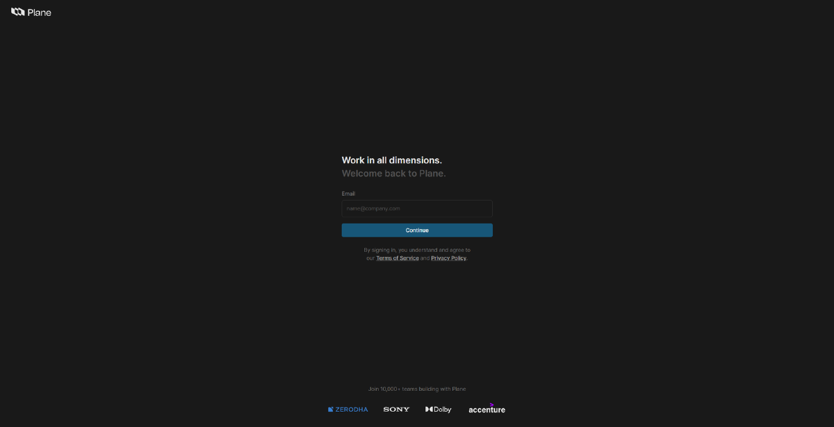 Self hosting Plane PM tool